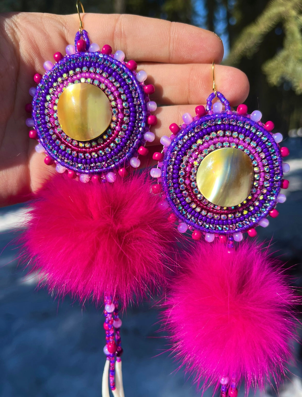 SHELL, DENTALIUM & BEADSOUP RABBIT FUR DROPS