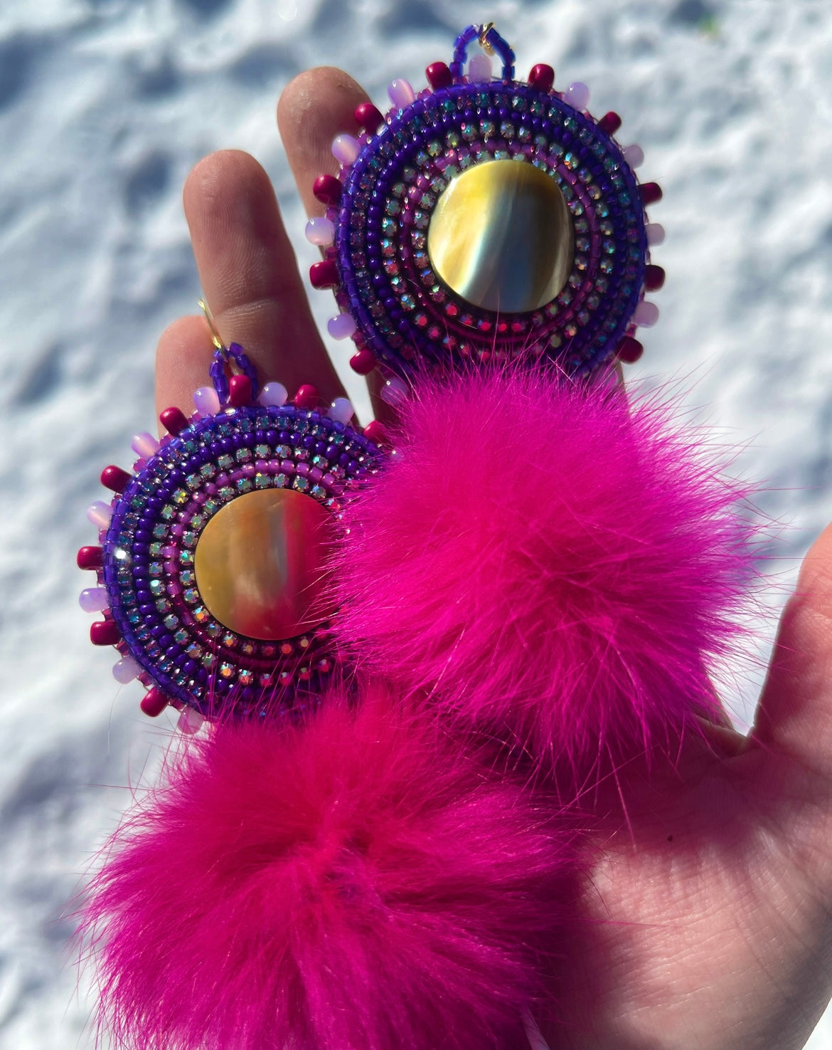 SHELL, DENTALIUM & BEADSOUP RABBIT FUR DROPS