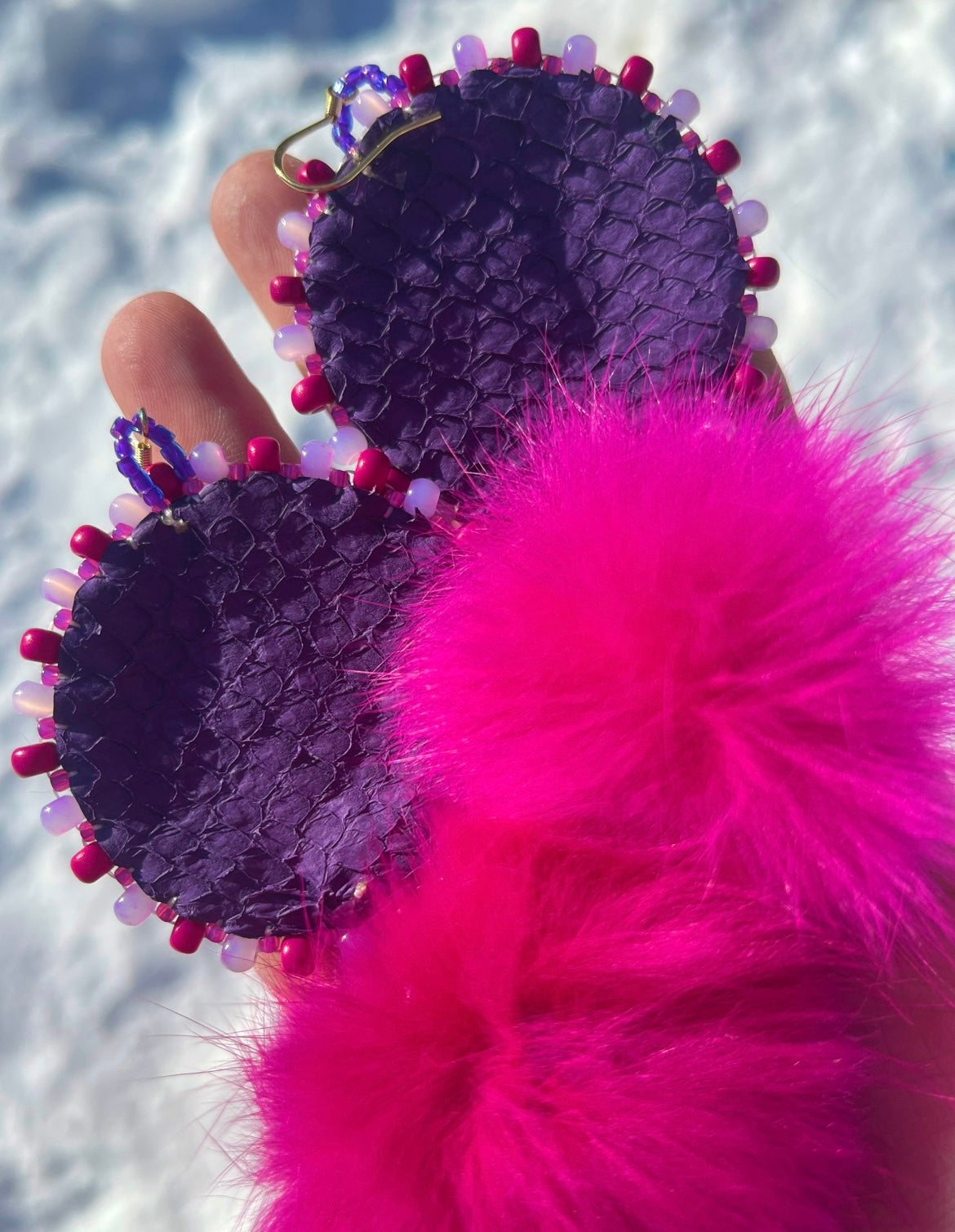SHELL, DENTALIUM & BEADSOUP RABBIT FUR DROPS