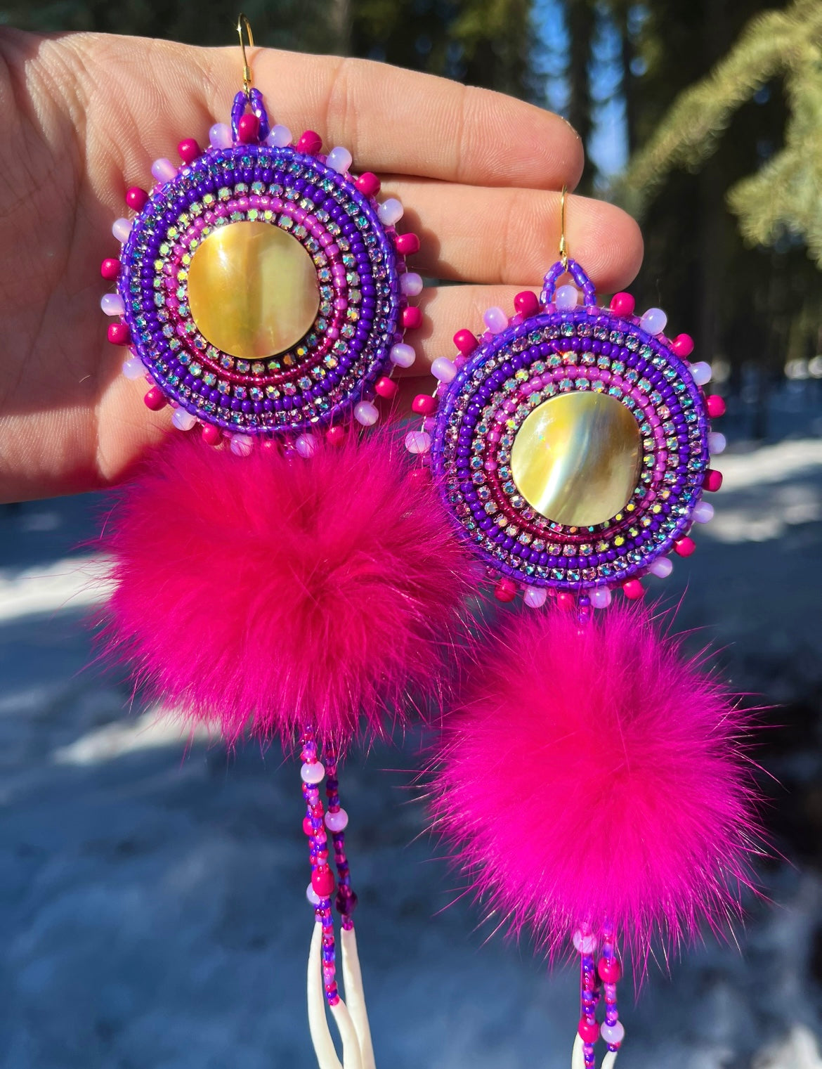 SHELL, DENTALIUM & BEADSOUP RABBIT FUR DROPS