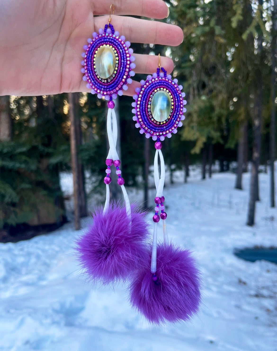 SHELL, DENTALIUM & PURPLE RABBIT FUR STATEMENTS