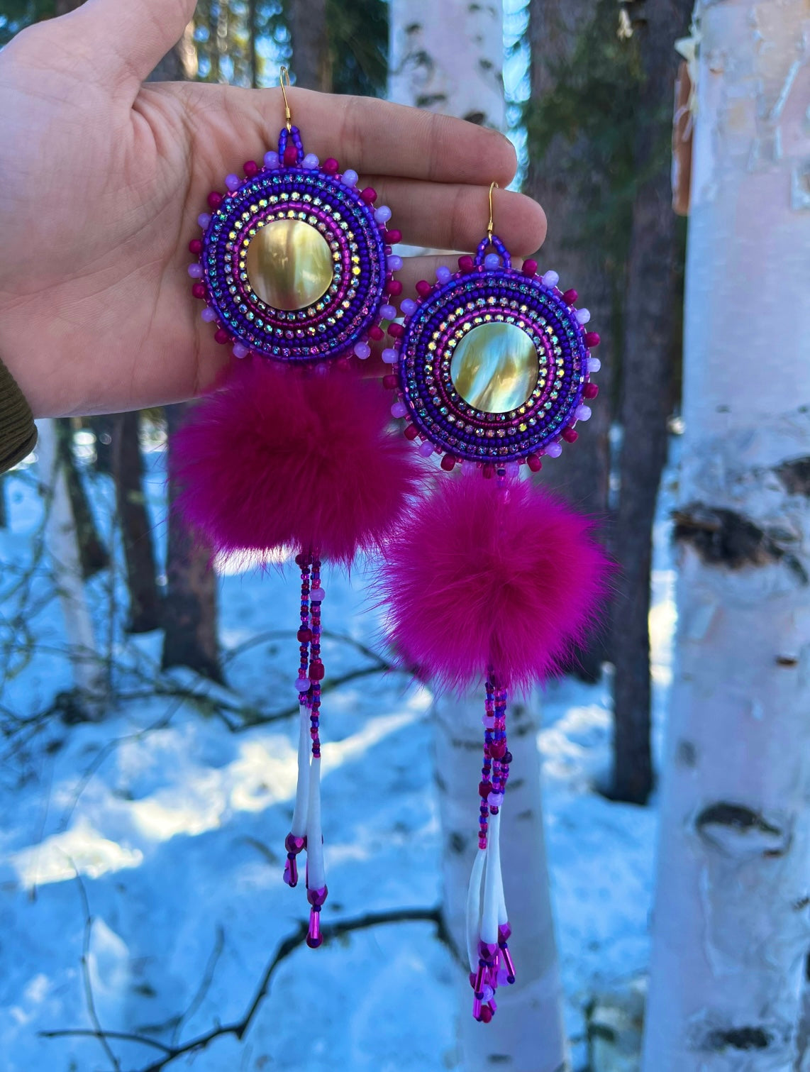 SHELL, DENTALIUM & BEADSOUP RABBIT FUR DROPS