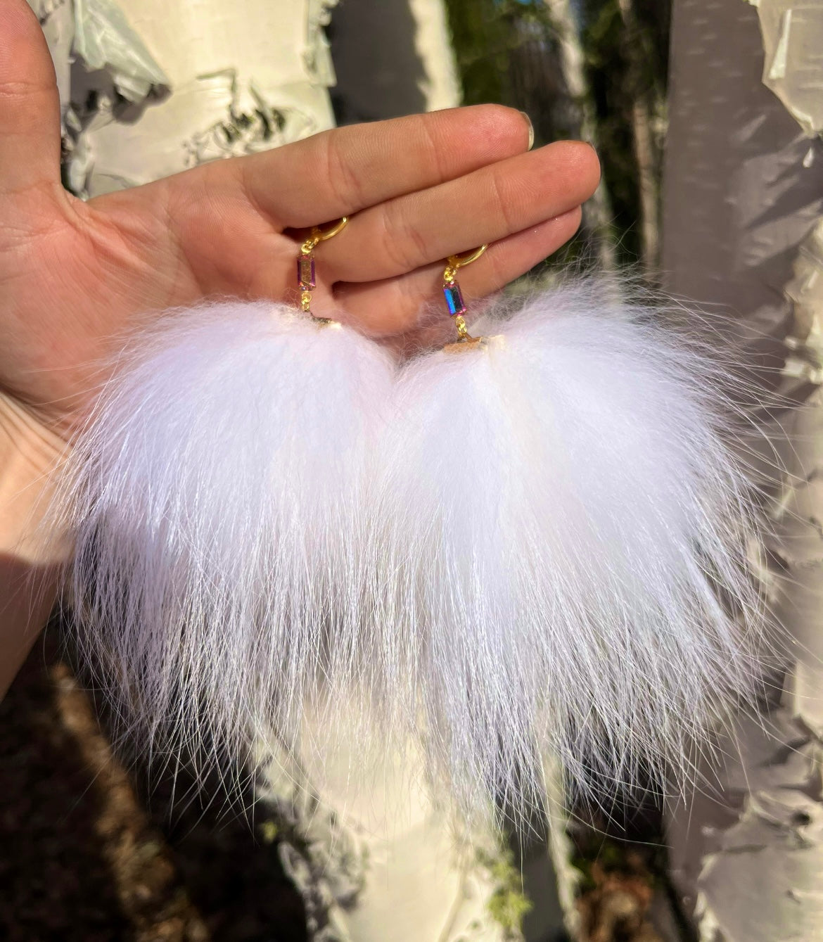 XL FOX FUR PUFFS