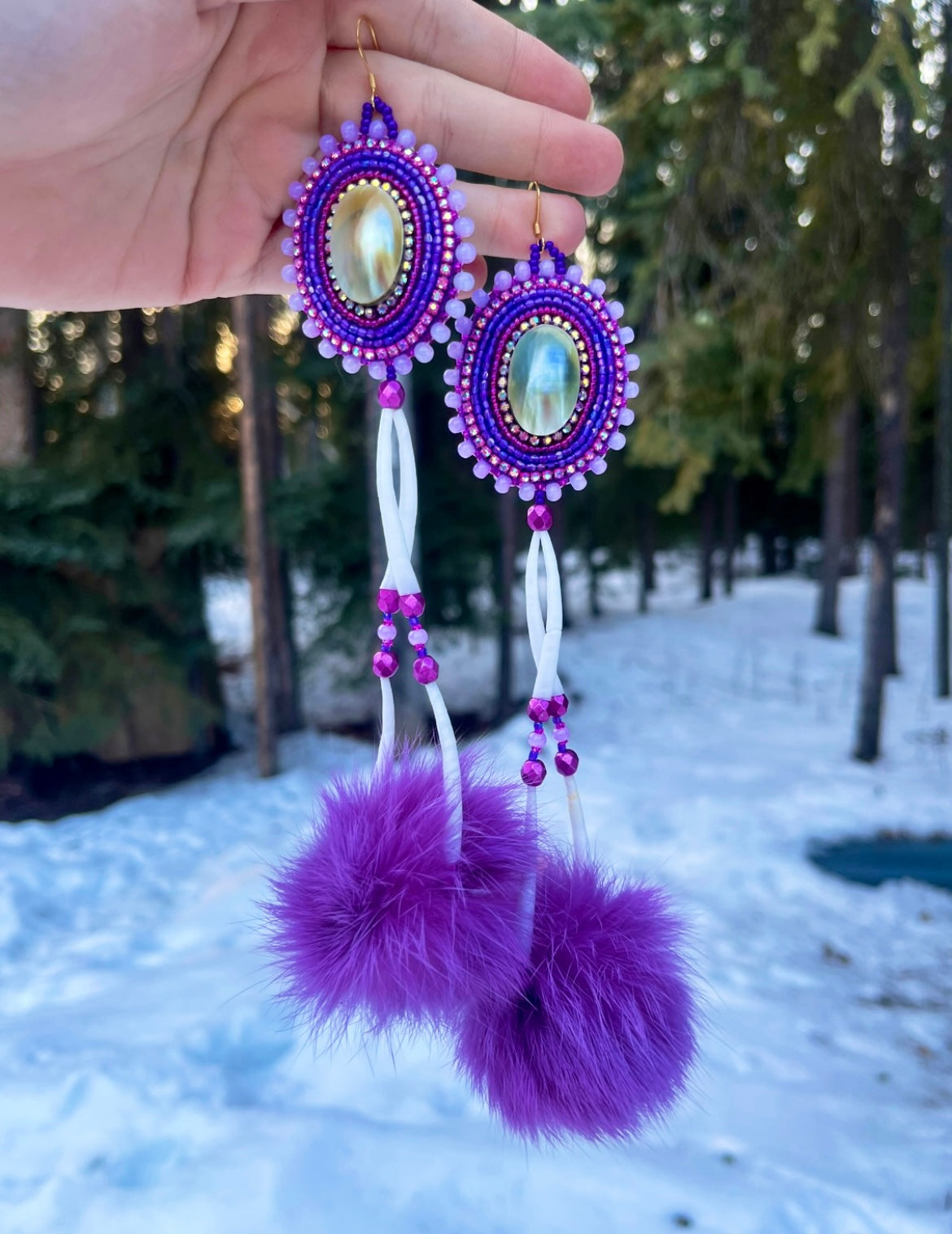 SHELL, DENTALIUM & PURPLE RABBIT FUR STATEMENTS