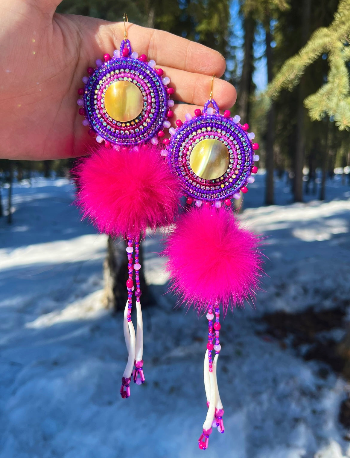 SHELL, DENTALIUM & BEADSOUP RABBIT FUR DROPS