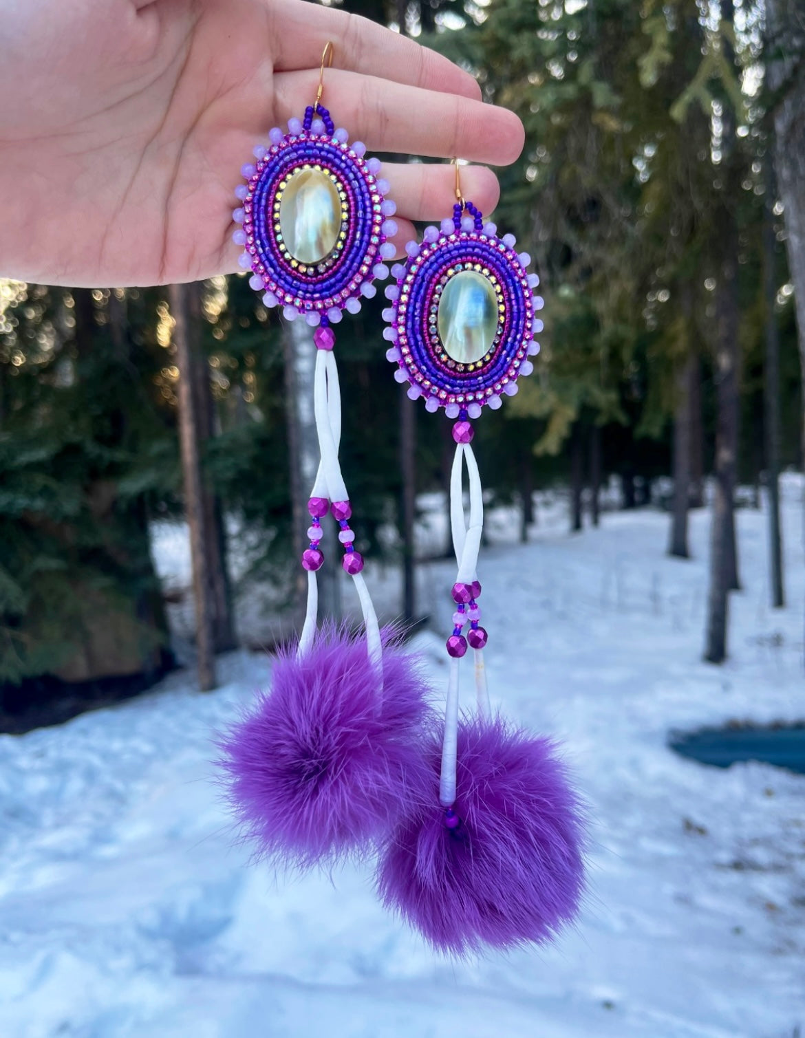 SHELL, DENTALIUM & PURPLE RABBIT FUR STATEMENTS