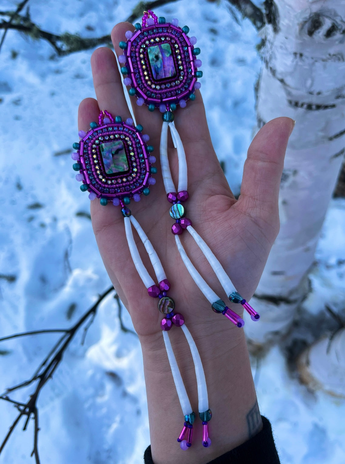 DENTALIUM, SHELL & SALMON SKIN DROPS