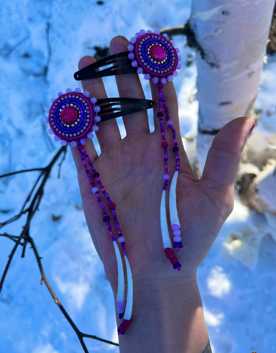 DENTALIUM & BEADSOUP HAIRCLIPS