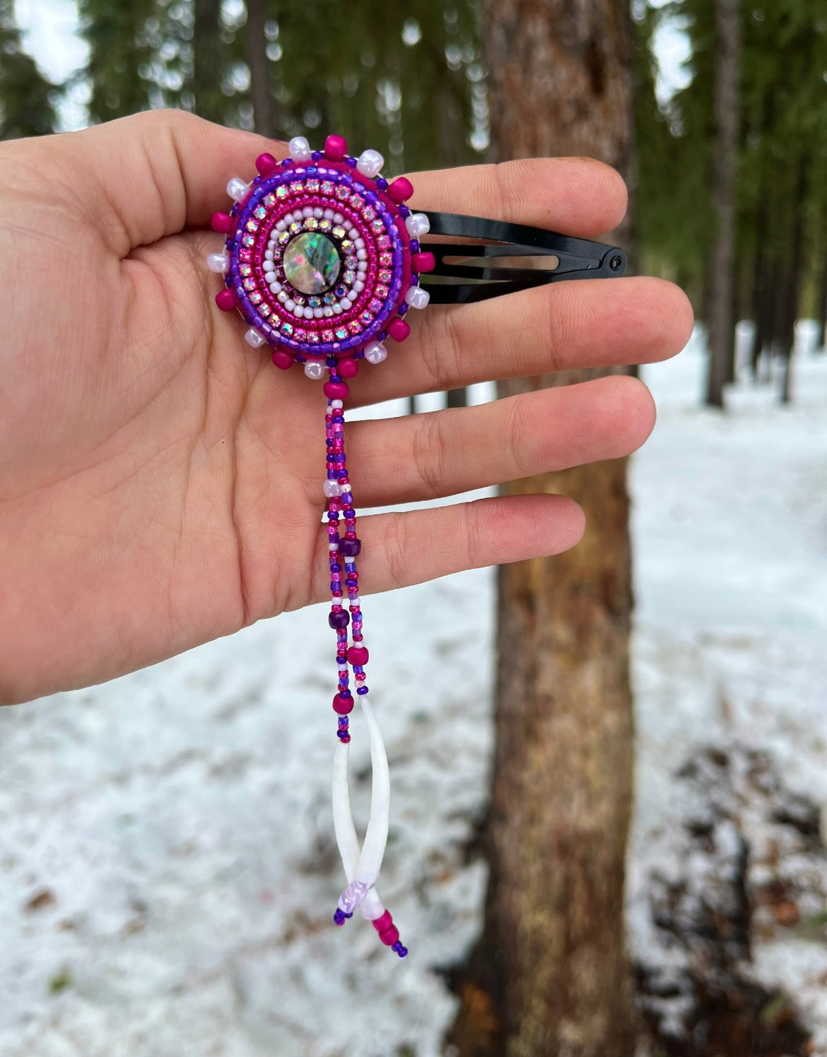 ABALONE, DENTALIUM & BEADSOUP HAIR CLIPS