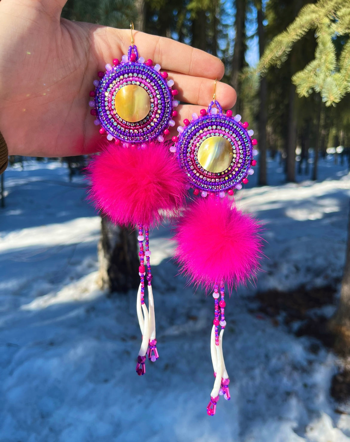 SHELL, DENTALIUM & BEADSOUP RABBIT FUR DROPS