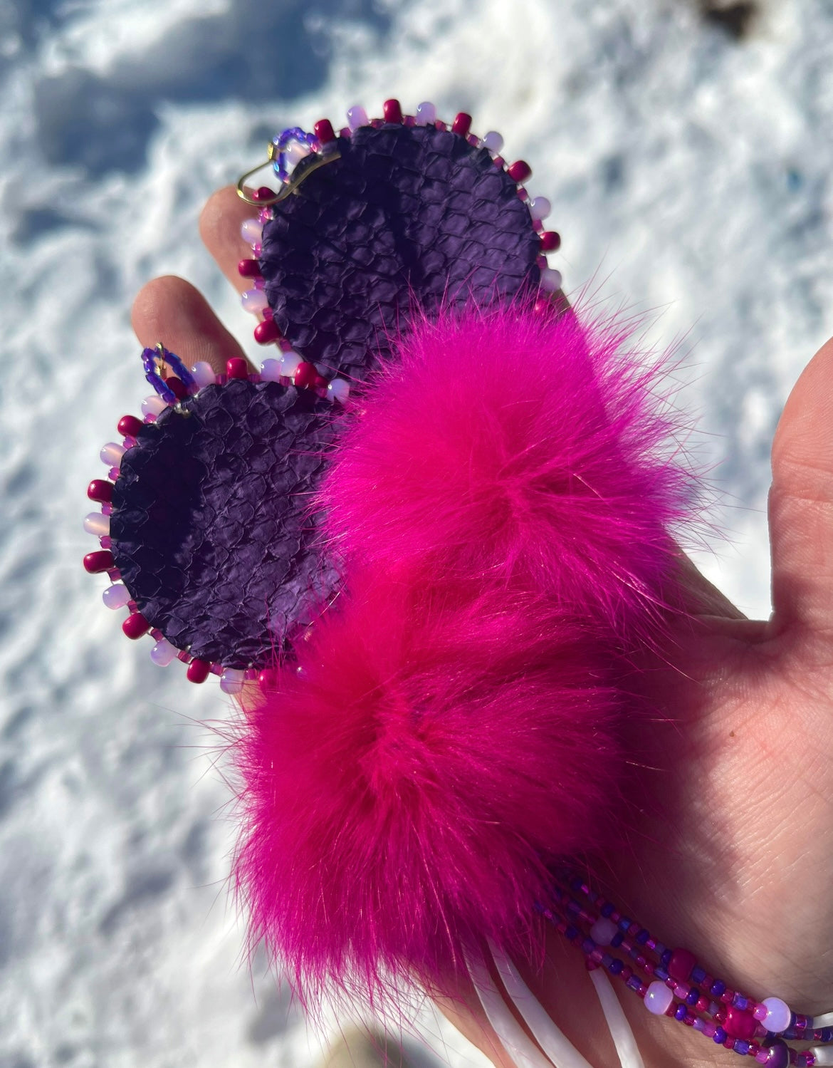 SHELL, DENTALIUM & BEADSOUP RABBIT FUR DROPS