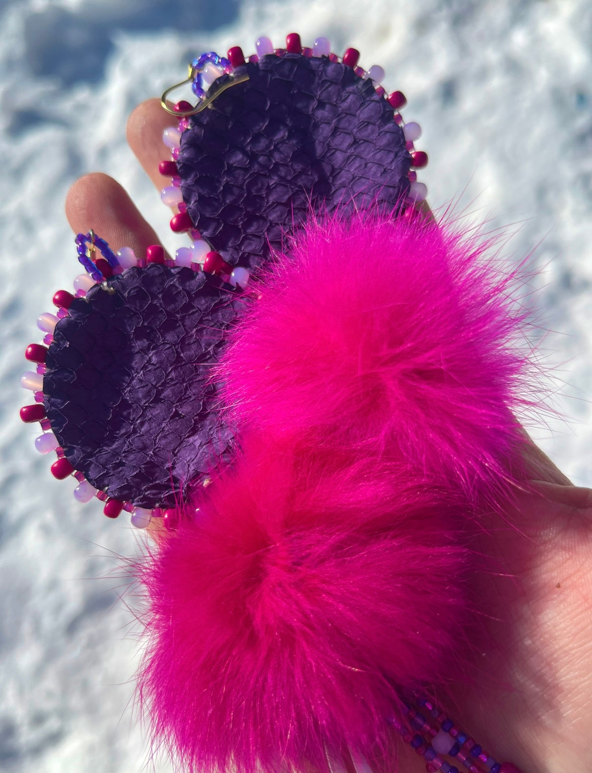 SHELL, DENTALIUM & BEADSOUP RABBIT FUR DROPS