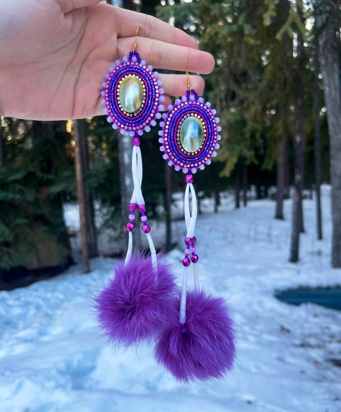 SHELL, DENTALIUM & PURPLE RABBIT FUR STATEMENTS