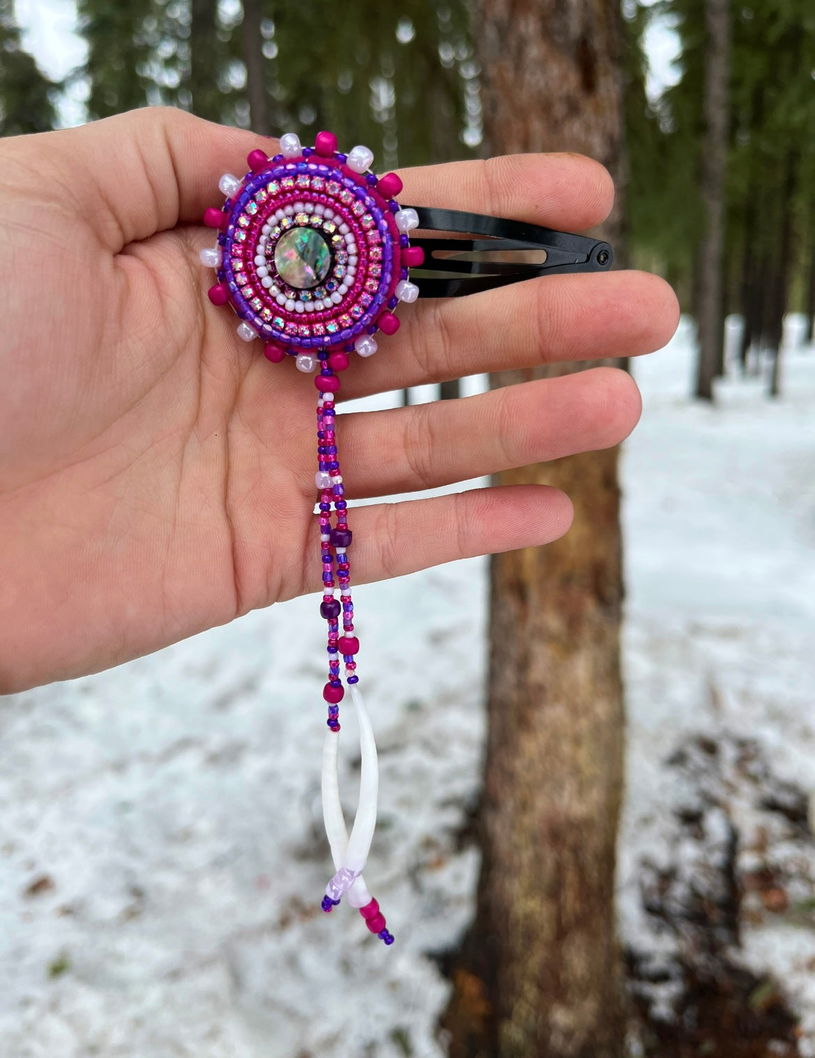 ABALONE, DENTALIUM & BEADSOUP HAIR CLIPS