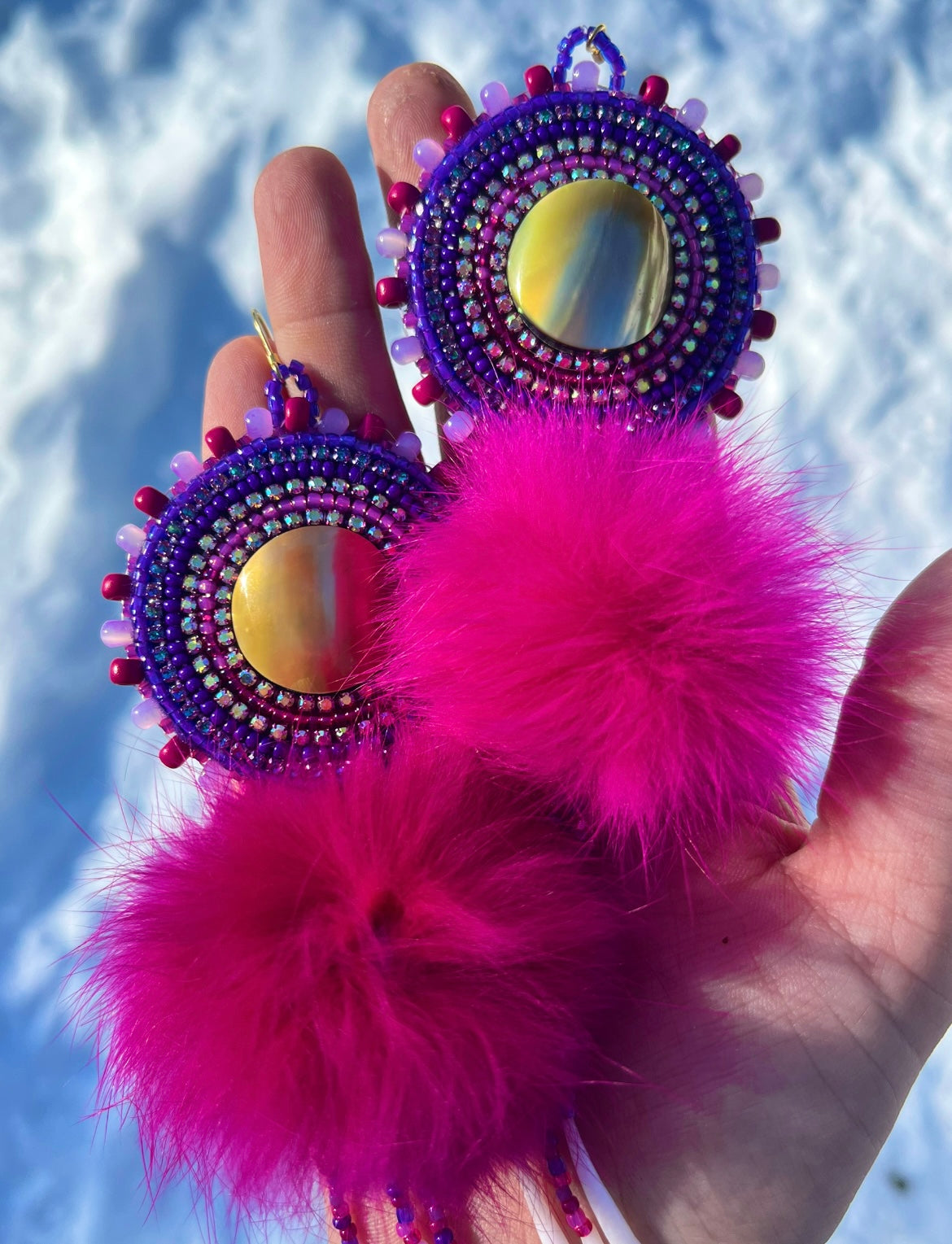 SHELL, DENTALIUM & BEADSOUP RABBIT FUR DROPS