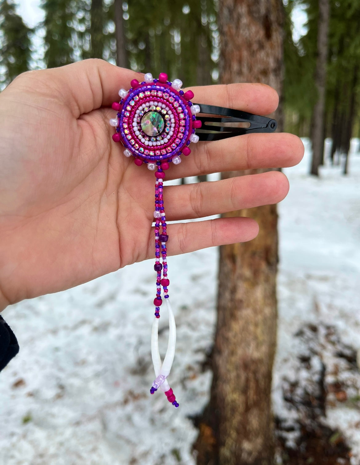 ABALONE, DENTALIUM & BEADSOUP HAIR CLIPS
