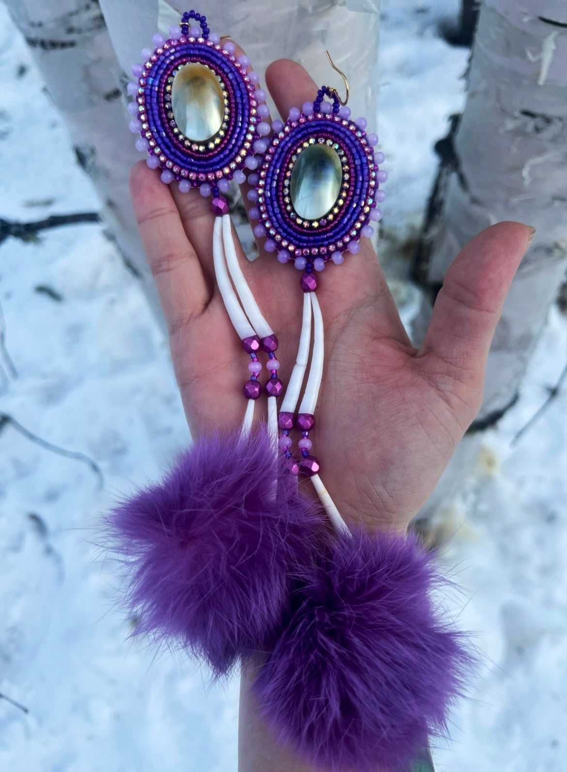 SHELL, DENTALIUM & PURPLE RABBIT FUR STATEMENTS