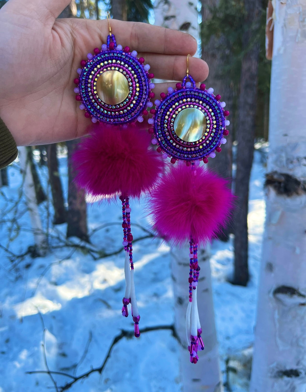 SHELL, DENTALIUM & BEADSOUP RABBIT FUR DROPS