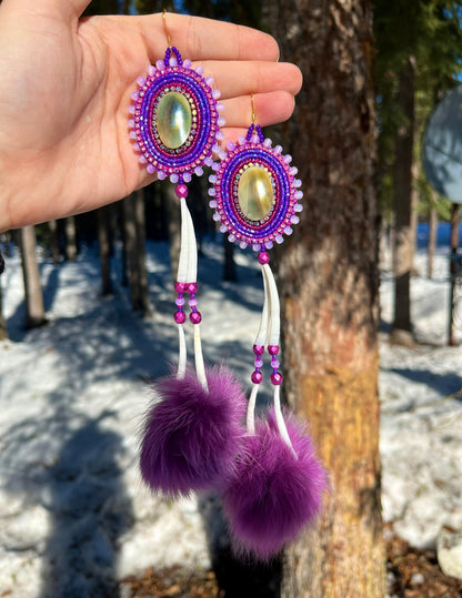 SHELL, DENTALIUM & PURPLE RABBIT FUR STATEMENTS
