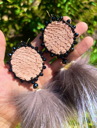 SHELLS, SALMON SKIN + SILVER FOX FUR