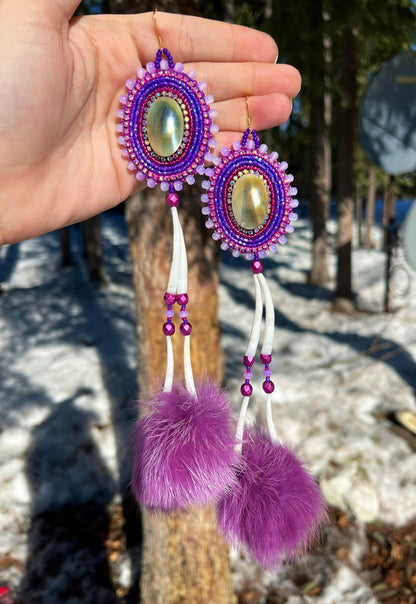SHELL, DENTALIUM & PURPLE RABBIT FUR STATEMENTS