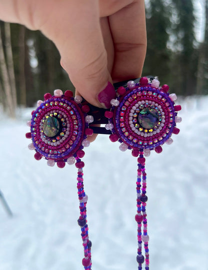 ABALONE, DENTALIUM & BEADSOUP HAIR CLIPS