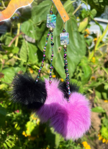 DOUBLE RABBIT FUR DROPS [ORCHID]