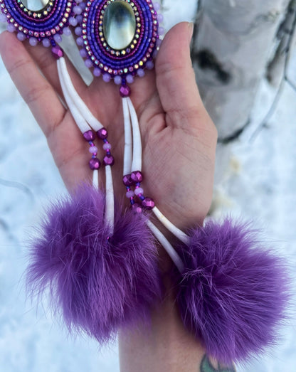 SHELL, DENTALIUM & PURPLE RABBIT FUR STATEMENTS