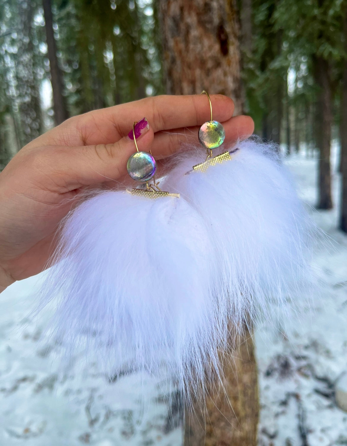 FOX FUR PUFFS [LARGE]