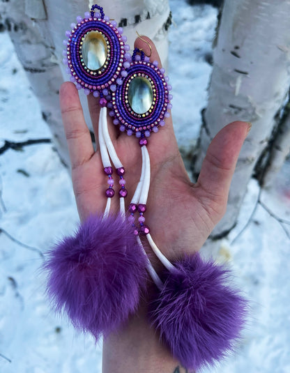 SHELL, DENTALIUM & PURPLE RABBIT FUR STATEMENTS