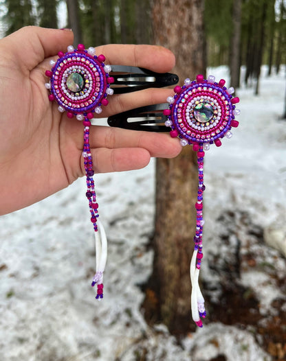 ABALONE, DENTALIUM & BEADSOUP HAIR CLIPS