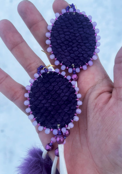 SHELL, DENTALIUM & PURPLE RABBIT FUR STATEMENTS