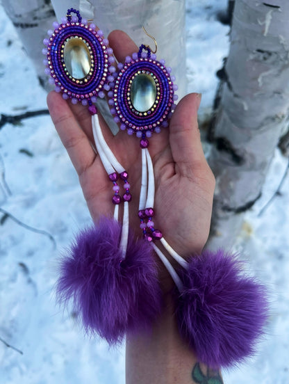 SHELL, DENTALIUM & PURPLE RABBIT FUR STATEMENTS