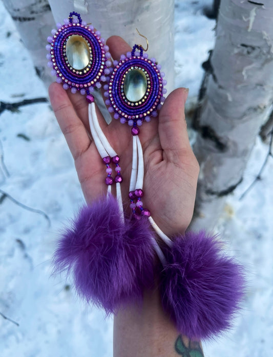 SHELL, DENTALIUM & PURPLE RABBIT FUR STATEMENTS