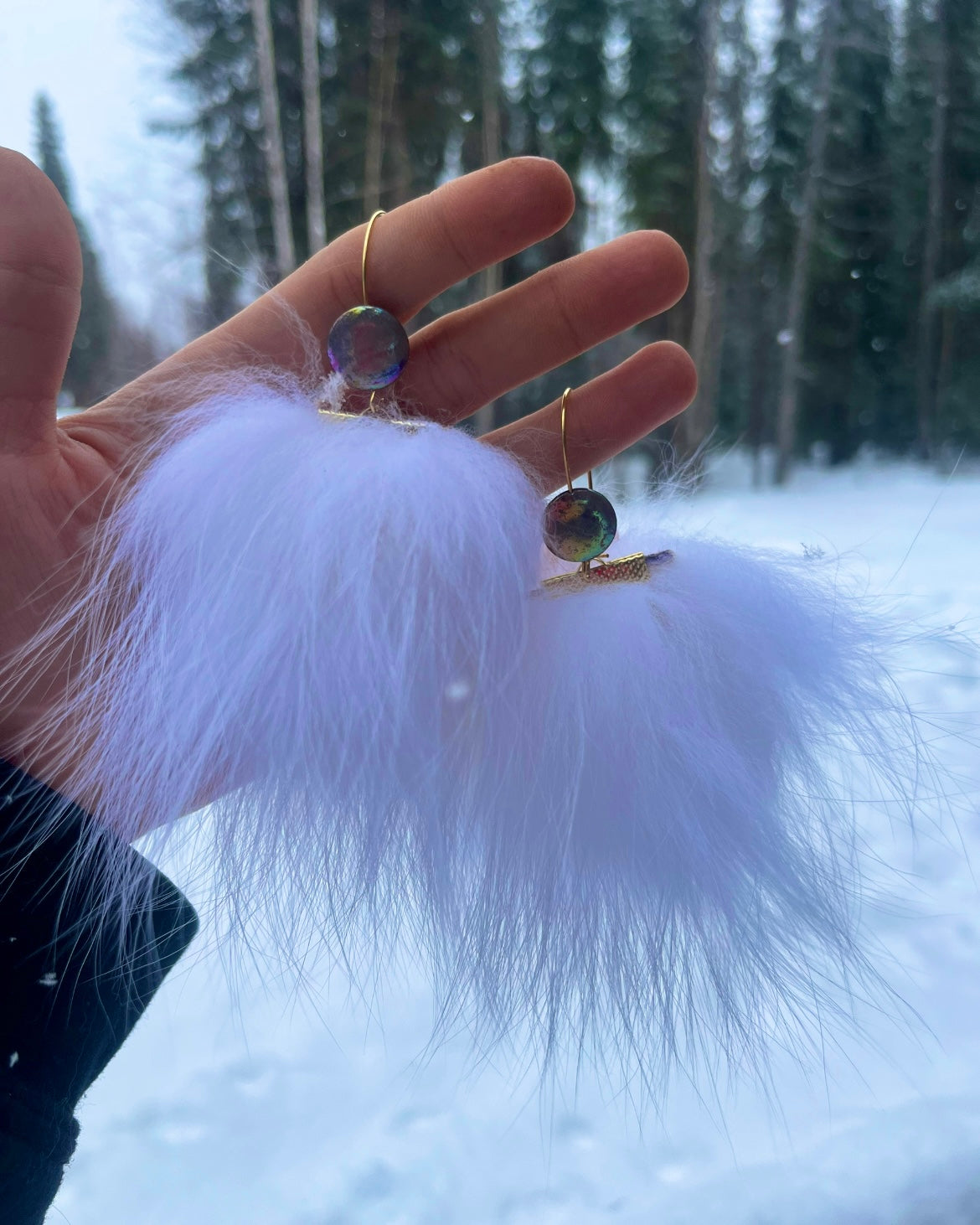 FOX FUR PUFFS [LARGE]