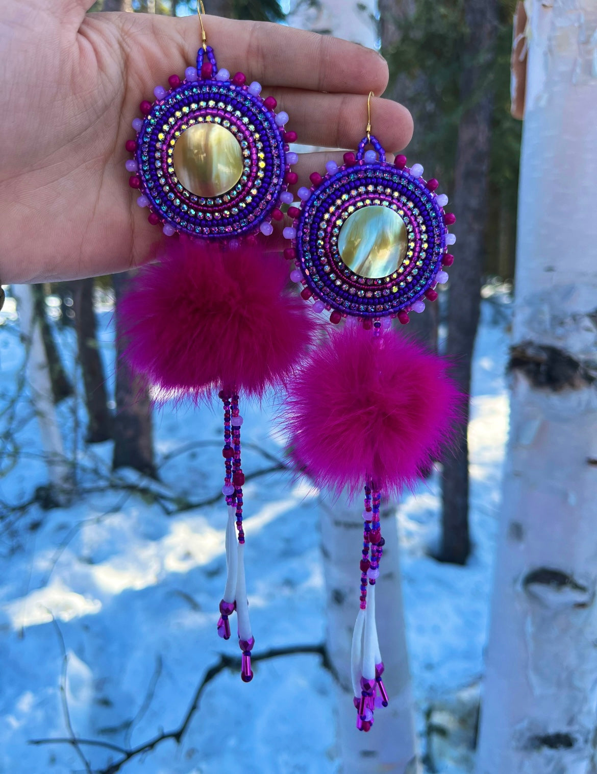 SHELL, DENTALIUM & BEADSOUP RABBIT FUR DROPS