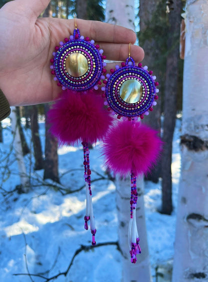 SHELL, DENTALIUM & BEADSOUP RABBIT FUR DROPS