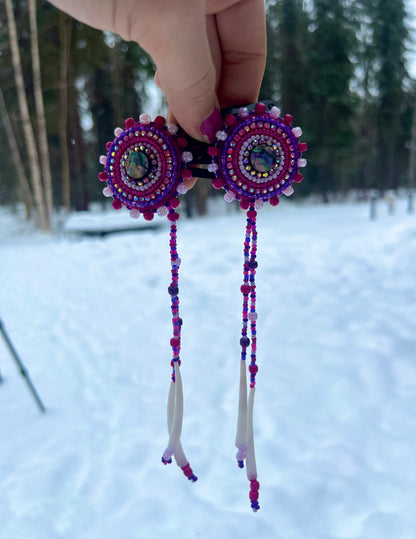 ABALONE, DENTALIUM & BEADSOUP HAIR CLIPS
