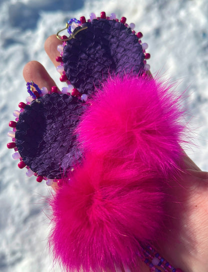 SHELL, DENTALIUM & BEADSOUP RABBIT FUR DROPS