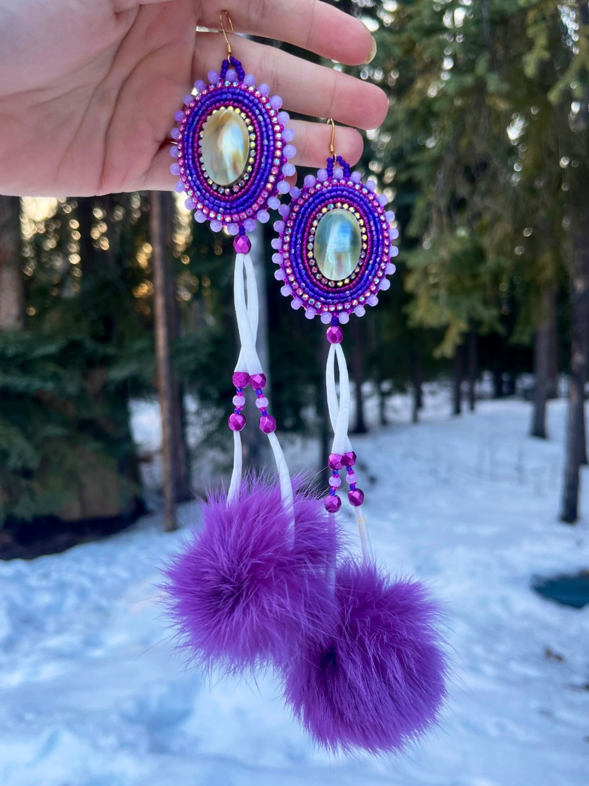 SHELL, DENTALIUM & PURPLE RABBIT FUR STATEMENTS